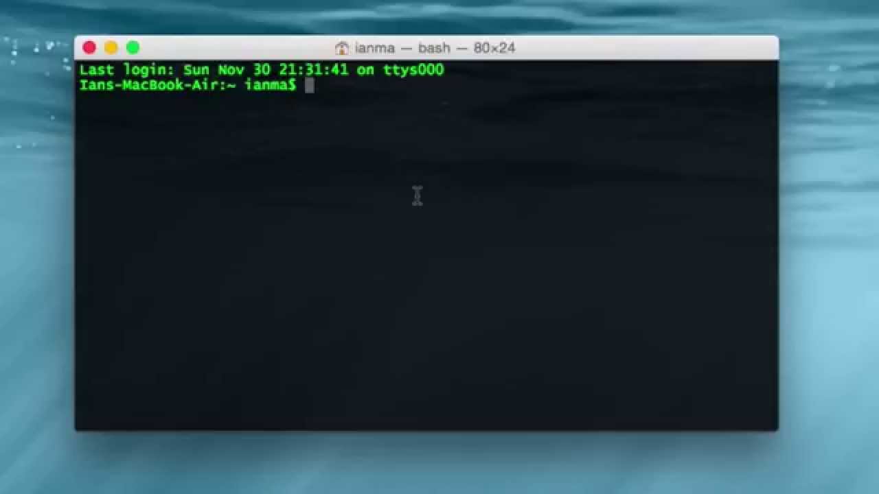 mysql mac terminal commands