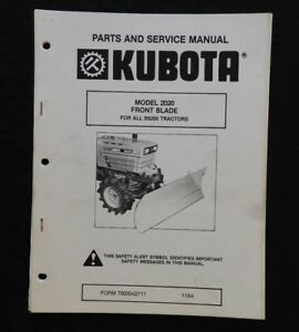 kubota b7001 manual pdf